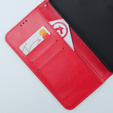 Flip case for Motorola Moto G54 5G, Crazy Horse Wallet, red