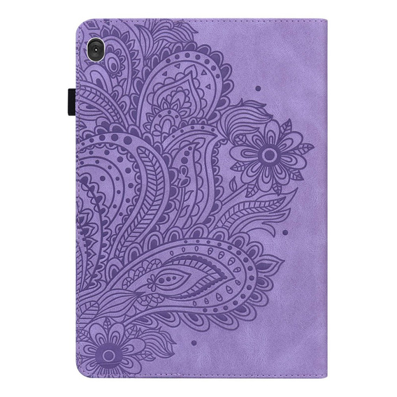 Flap case for Lenovo Tab M10 Plus 10.6 Gen 3 TB-125F TB-128F, flower, purple