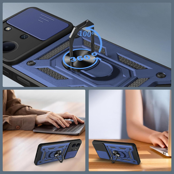 Armoured case for Xiaomi Redmi 15C 4G/LTE, CamShield Slide, blue