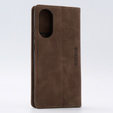 Case for Oppo A78 4G, ERBORD Vintage, wallet with flap, coffee