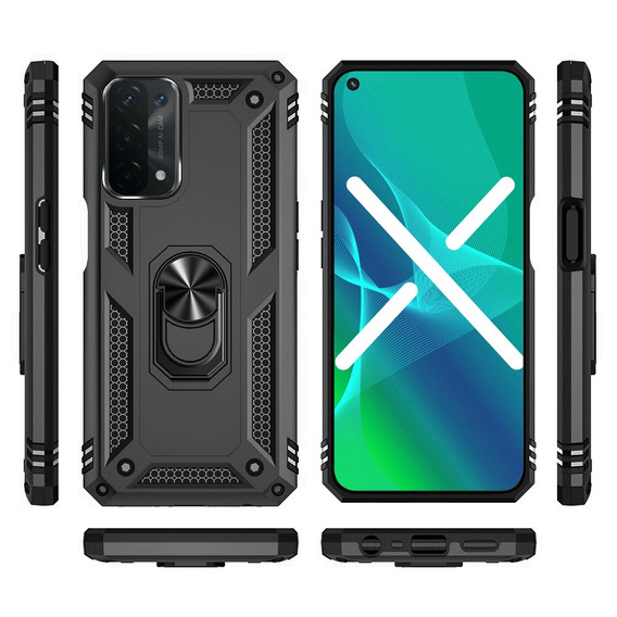 Armor Case for OPPO A54 5G/A74 5G/A93 5G, Nox Case Ring, black