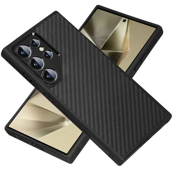 Case for Samsung Galaxy S24 Ultra, ERBORD KevlarGuard, black