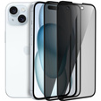 2x Tempered Privatization Glass for iPhone 15 Plus, ERBORD Anti-Spy