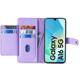 Flip case for Samsung Galaxy A16, Wallet Zipper Pocket, purple