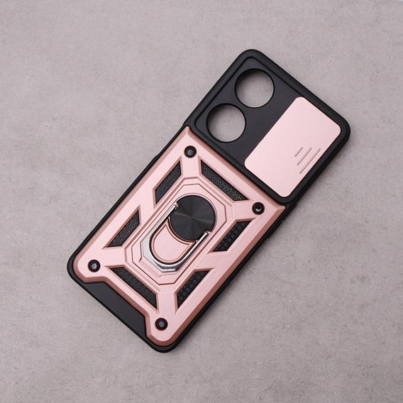 Case for Oppo A98 5G, CamShield Slide, pink rose gold