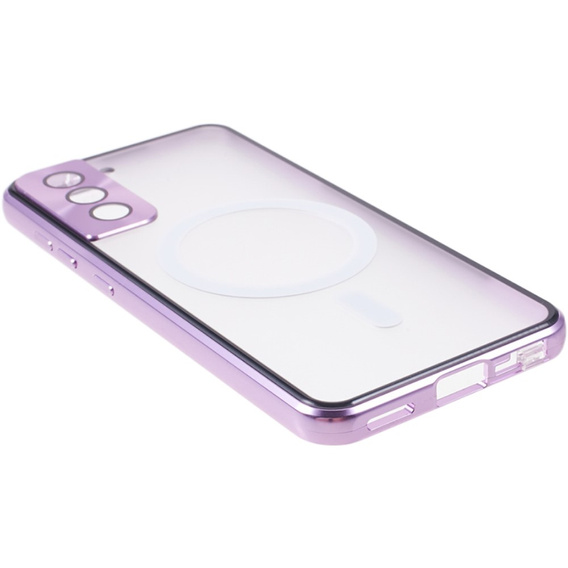 Magnetic Dual Glass MagSafe case for Samsung Galaxy S22 Plus, purple