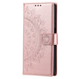 Flip case for Samsung Galaxy A35 5G, Mandala, pink rose gold