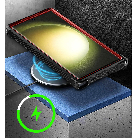 Case for Samsung Galaxy S23 Ultra, Heavy Duty Ring, red