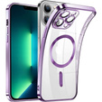 Case for iPhone 13 Pro, Electro MagSafe, purple + Screen Glass