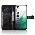 Flap case for Xiaomi Redmi 15 5G / 4G, Wallet Rhombus, black