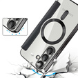 Flip case for Samsung Galaxy S25, RFID Rhombus Wallet MagSafe CamShield, black