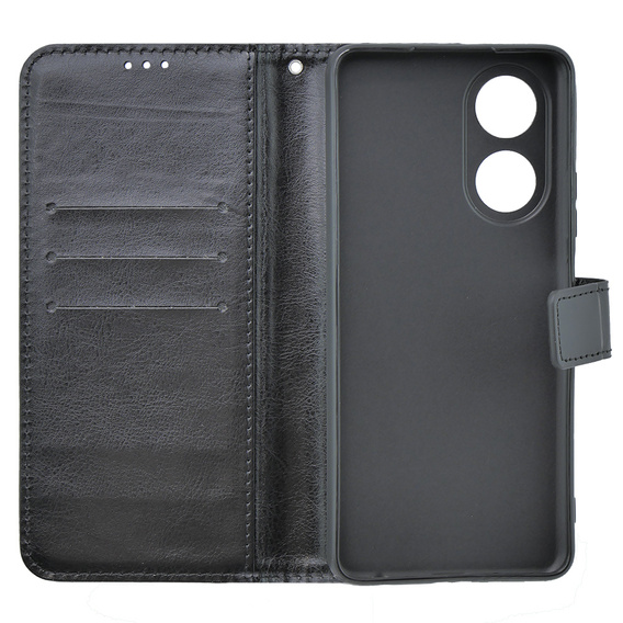 Flip case for Oppo A38 4G / Oppo A18 4G, Crazy Horse Wallet, black