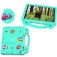 Children's case for iPad 9.7" 2018/2017 (6/5 gen.) / Pro 9.7" 2016, Cute Patterns, with stand, green