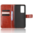 Flip case for Xiaomi 12T / 12T Pro, Crazy Horse Wallet, brown