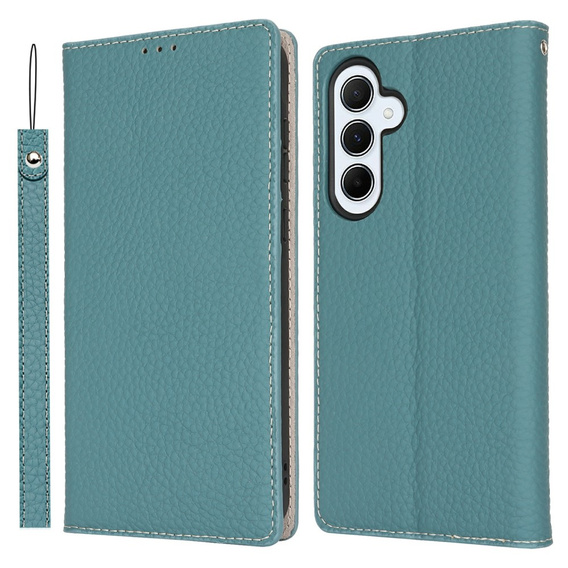 Flip case for Samsung Galaxy S25, Litchi Skin Grain, blue