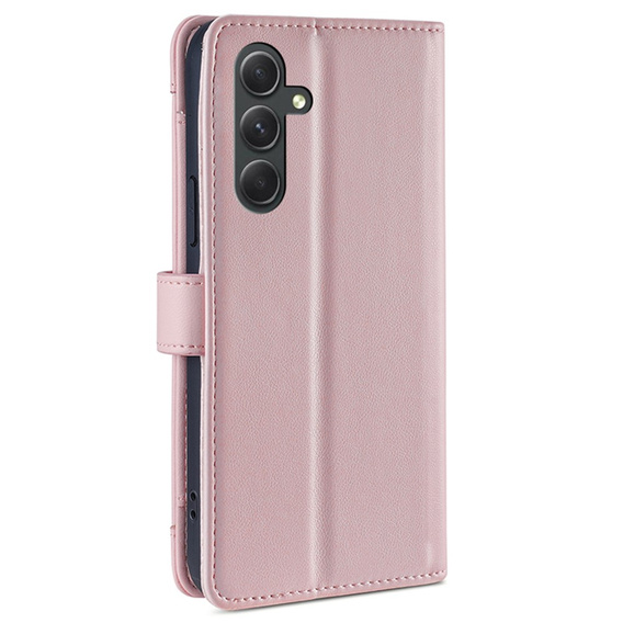 Flip case for Samsung Galaxy A54 5G, Wallet Zipper Pocket, pink