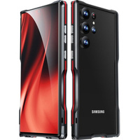 Case LUPHIE for Samsung Galaxy S23 Ultra, Armor Bumper, black / red