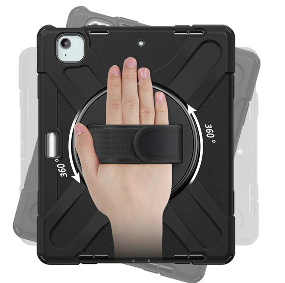 Armored Case for Apple iPad Pro 13" 7 gen. 2024 (A2925, protective 360 with stylus slot, black