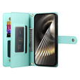 Flip case for Xiaomi Poco X7 Pro 5G, Wallet Zipper Pocket, green