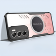 Case for Oppo Reno 12, with magnetic sheet, transparent / black