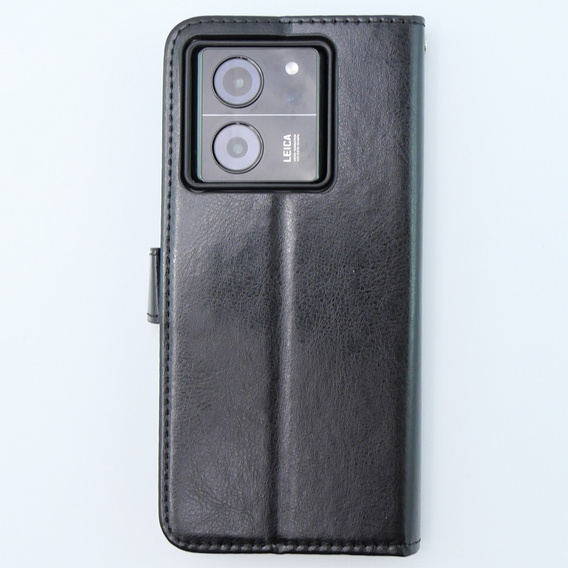 Flip case for Xiaomi 13T / 13T Pro, Crazy Horse Wallet, black