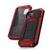 Case for iPhone 13, R-JUST CamShield Slide, armoured, red / black