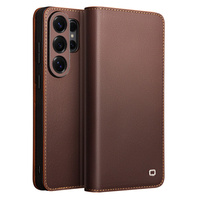 Qialino leather flip case for Samsung Galaxy S26 Ultra, brown