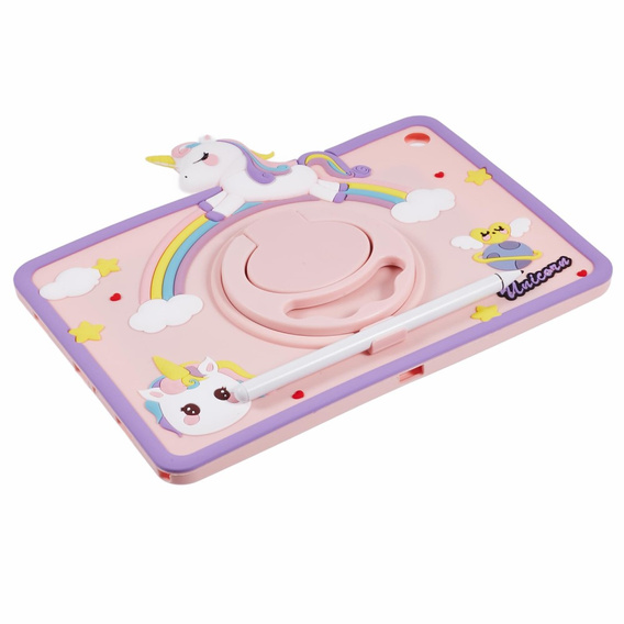 Children's case for Samsung Galaxy Tab A11 Plus / A9 Plus, Cute Patterns, with stand, pink