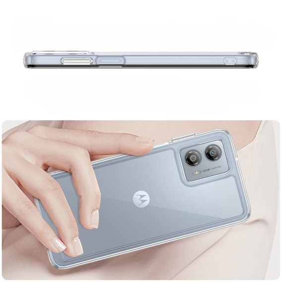 Case for Motorola Moto G53 5G, Fusion Hybrid, transparent