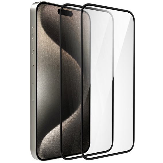 2x Ceramic ERBORD Hybrid Glass for iPhone 15 Pro Max