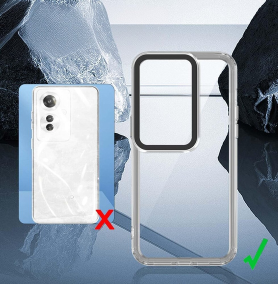 Case for Oppo Reno 11F 5G, Fusion Hybrid, transparent