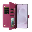 Crossbody Leather Wallet flip case for Samsung Galaxy S25 Edge, maroon
