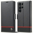 Flap case for Samsung Galaxy S25 Ultra, Carbon LC.IMEEKE, black