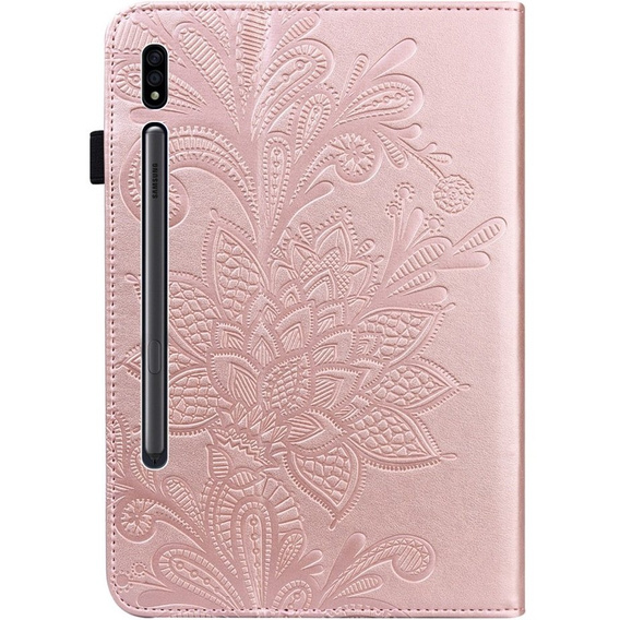 Flap case for Samsung Galaxy Tab S7, flower, blue