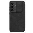 NILLKIN flip case for Samsung Galaxy S24 FE, CamShield Qin Pro, leather, black