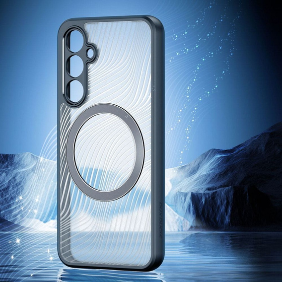DuxDucis case for Samsung Galaxy S23 FE, Aimo case, for MagSafe, transparent / black