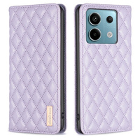 Flip case for Xiaomi Redmi Note 13 Pro 4G / Xiaomi Redmi Note 14S / Xiaomi Poco M6 Pro 4G, Wallet, BINFEN COLOR, purple