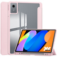 Case for Lenovo Idea Tab 11" 2025 TB336FU TB336ZU, with transparent back and stylus holder, pink