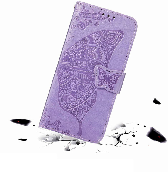 Flip case for Oppo Reno 13F / Oppo Reno 13FS, Butterfly, purple