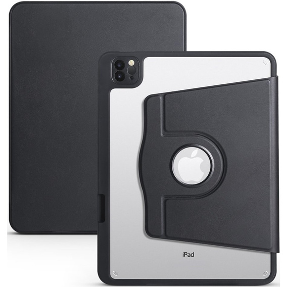Case for iPad Pro 11" 2022/2021/2020 (4/3/2 gen.), with stylus space, 360° rotatable, black