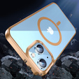 Case for iPhone 14 Plus, ERBORD Hybrid MagSafe Case, gold