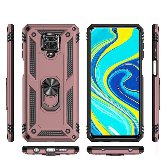Armor Case for Xiaomi Redmi Note 9S / 9 Pro, Nox Case Ring, pink