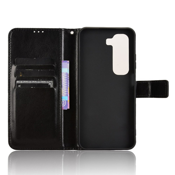 Flip case for Infinix Hot 50 4G, Crazy Horse Wallet, black
