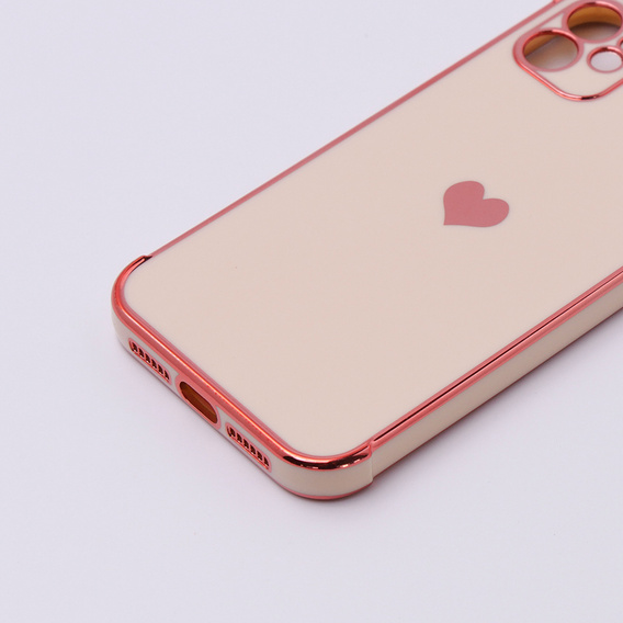 Case for Apple iPhone 11, Electro heart, pink rose gold