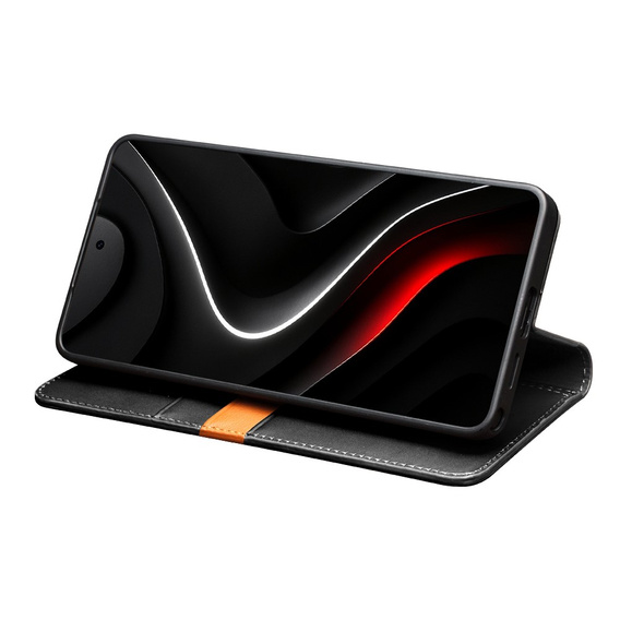 Qialino leather flip case for Samsung Galaxy S26 Plus, black