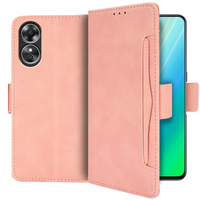 Flip case for Oppo A78 4G, Card Slot, pink