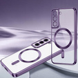 Case for Samsung Galaxy S21 FE, Electro MagSafe, purple + Screen Glass