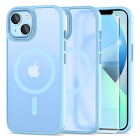 Case for iPhone 13, for MagSafe, ERBORD Matt Case, blue + Screen Glass