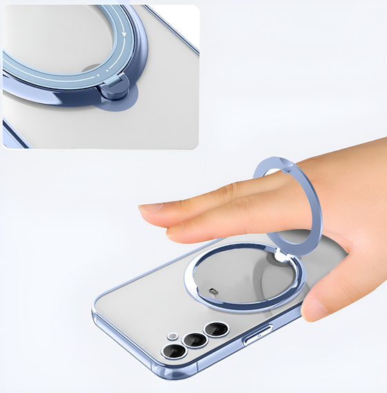 Magnetic Case for Samsung Galaxy A56, for MagSafe, blue + 9H Glass