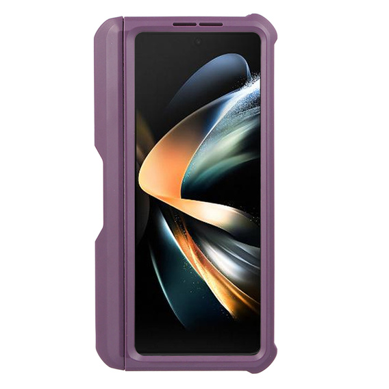 Armored case for Samsung Galaxy Z Fold 4 5G, Dexnor Full Body S-Pen Slot, purple
